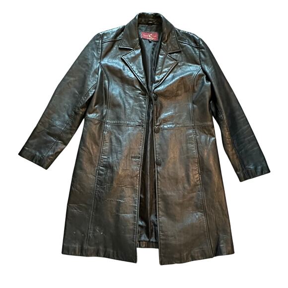 KATIANA COUTURE Genuine Leather Jacket Size XL Biker Indie Classic Hipster Chic - Picture 1 of 16